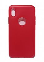 Купить Чехол-накладка для iPhone X/XS FASHION TPU матовый красный оптом, в розницу в ОРЦ Компаньон