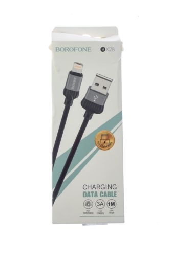 Кабель USB Lightning 8Pin BOROFONE BX28 Dignity 3A 1м серый, Ограниченно годен оптом, в розницу Центр Компаньон фото 2