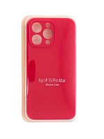 Купить Чехол-накладка для iPhone 15 Pro Max VEGLAS SILICONE CASE NL Защита камеры красная (14) оптом, в розницу в ОРЦ Компаньон