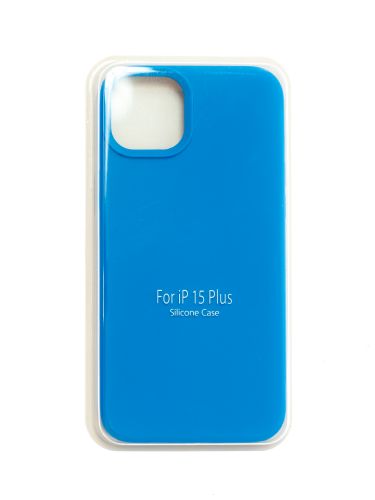 Чехол-накладка для iPhone 15 Plus SILICONE CASE закрытый синий (3) - фото