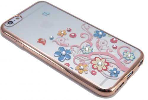 Чехол-накладка для iPhone 6/6S YOUNICOU стразы МНОГОЦВЕТ Рамка TPU - фото фото 4
