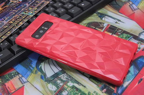 Чехол-накладка для Samsung N950F Note 8 JZZS Diamond TPU красная - оптовая продажа Чехол-накладка для Samsung N950F Note 8 JZZS Diamond TPU красная - фото