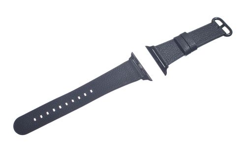 Ремешок для Apple Watch Leather With Buckle 42/44mm черный оптом, в розницу Центр Компаньон