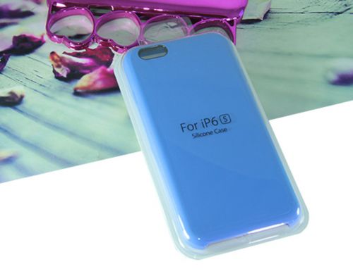 Чехол-накладка для iPhone 6/6S VEGLAS SILICONE CASE синий (3) - фото