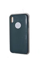 Купить Чехол-накладка для iPhone XS Max SILICONE CASE закрытый темно-зеленый (49), Ограниченно годен оптом, в розницу в ОРЦ Компаньон