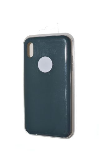 Чехол-накладка для iPhone XS Max SILICONE CASE закрытый темно-зеленый (49) оптом, в розницу Центр Компаньон