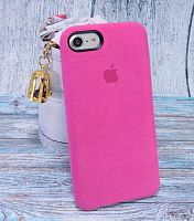 Чехол-накладка для iPhone 7/8/SE ALCANTARA CASE ярко-розовый - фото