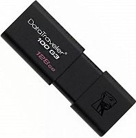 USB флэш карта 128 Gb USB 3.0 Kingston Data Traveler DT100G3 черный - фото