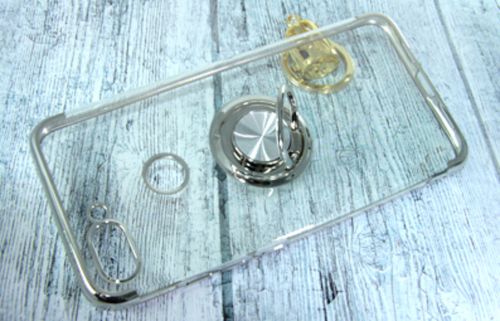 Чехол-накладка для XIAOMI Mi8 Lite ELECTROPLATED TPU КОЛЬЦО серебро - фото