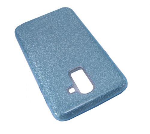 Чехол-накладка для Samsung J810F J8 2018 JZZS Shinny 3в1 TPU синяя - фото фото 3