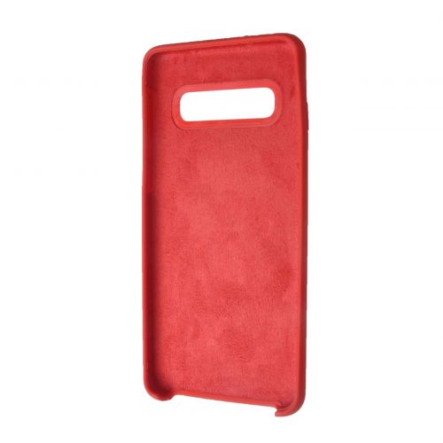 Чехол-накладка для Samsung G973 S10 SILICONE CASE NL OP красный (1) - фото фото 3
