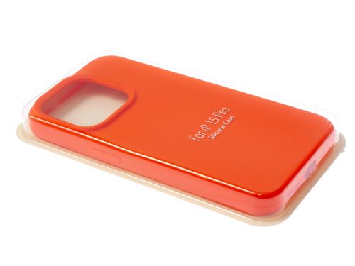 Чехол-накладка для iPhone 15 Pro VEGLAS SILICONE CASE NL закрытый оранжевый (13) оптом, в розницу Центр Компаньон фото 2