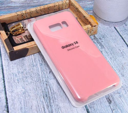 Чехол-накладка для Samsung G950H S8 SILICONE CASE розовый - фото