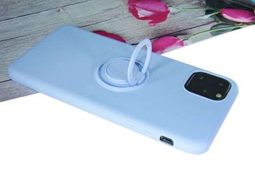 Чехол-накладка для iPhone 11 Pro Max SOFT TOUCH TPU КОЛЬЦО сиреневый  оптом, в розницу Центр Компаньон фото 2