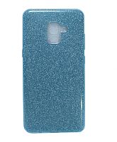 Купить Чехол-накладка для Samsung A730F A8 plus JZZS Shinny 3в1 TPU синяя оптом, в розницу в ОРЦ Компаньон