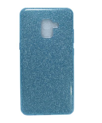Чехол-накладка для Samsung A730F A8 plus JZZS Shinny 3в1 TPU синяя оптом, в розницу Центр Компаньон