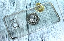 Чехол-накладка для Samsung G955F S8 Plus ELECTROPLATED TPU КОЛЬЦО серебро - фото
