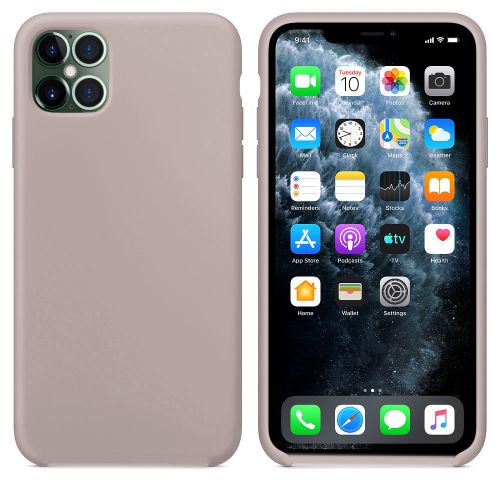 Чехол-накладка для iPhone 12/12 Pro VEGLAS SILICONE CASE закрытый кремовый (11) - фото