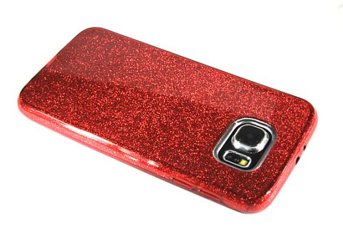 Чехол-накладка для Samsung G920 S6 JZZS Shinny 3в1 TPU красная оптом, в розницу Центр Компаньон фото 2