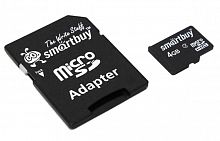 Карта памяти MicroSD 4 Gb Класс 4 Smart Buy адаптер - фото