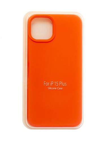Чехол-накладка для iPhone 15 Plus VEGLAS SILICONE CASE NL закрытый персиковый (2) оптом, в розницу Центр Компаньон
