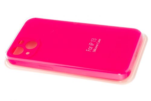 Чехол-накладка для iPhone 13 VEGLAS SILICONE CASE Защита камеры глубокий (47) розовый  - фото фото 2