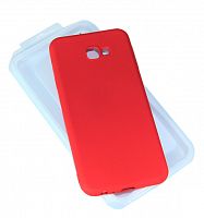 Купить Чехол-накладка для Samsung J415 J4+ 2018 SOFT TOUCH TPU ЛОГО красный оптом, в розницу в ОРЦ Компаньон