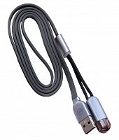 Купить Кабель USB 2в1 MicroUSB-Lightning 8Pin WK черный оптом, в розницу в ОРЦ Компаньон