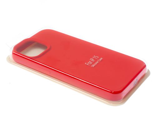 Чехол-накладка для iPhone 15 VEGLAS SILICONE CASE закрытый красный (14) - фото фото 2