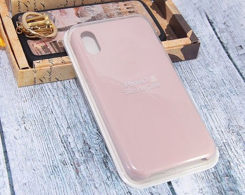 Чехол-накладка для iPhone XR VEGLAS SILICONE CASE светло-розовый (19) - фото