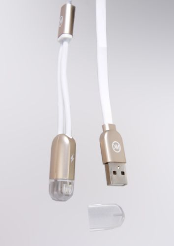 Кабель USB 2в1 MicroUSB-Lightning 8Pin WK белый оптом, в розницу Центр Компаньон фото 4