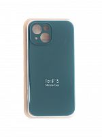Чехол-накладка для iPhone 15 VEGLAS SILICONE CASE Защита камеры хвойно-зеленый (58) - фото