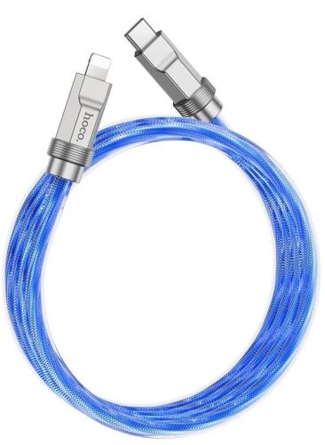 Кабель TYPE-C Lightning 8Pin HOCO U113 Silicone PD синий оптом, в розницу Центр Компаньон фото 2
