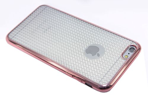 Чехол-накладка для iPhone 6/6S Plus  C-CASE РАМКА DIAMOND TPU розовое золото оптом, в розницу Центр Компаньон