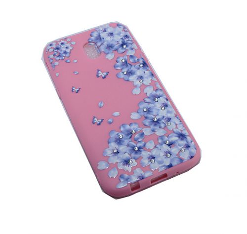 Чехол-накладка для Samsung J530F FASHION Розовое TPU стразы Вид 6 - фото фото 3