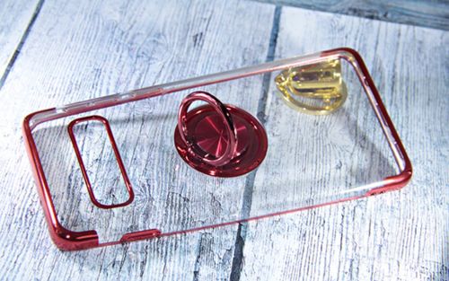 Чехол-накладка для Samsung G973 S10 ELECTROPLATED TPU КОЛЬЦО красный - фото