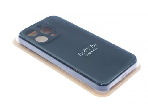 Чехол-накладка для iPhone 15 Pro VEGLAS SILICONE CASE Защита камеры темно-синий (8) - фото фото 2