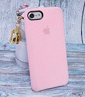 Чехол-накладка для iPhone 7/8/SE ALCANTARA CASE светло-розовый - фото