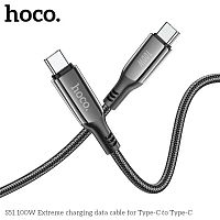 Купить Кабель TYPE-C TYPE-C HOCO S51 Extreme 100W черный оптом, в розницу в ОРЦ Компаньон