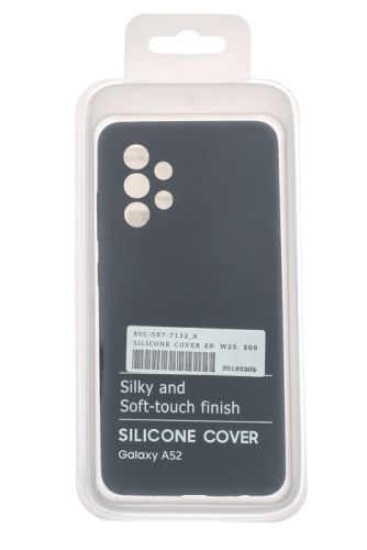 Чехол-накладка для Samsung A525F A52 SILICONE CASE OP закрытый черный (3) оптом, в розницу Центр Компаньон фото 4