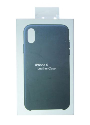 Чехол-накладка для iPhone X LEATHER CASE AAA Midnight Bue (темно-синий) оптом, в розницу Центр Компаньон фото 2