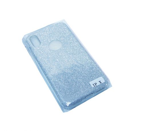 Чехол-накладка для iPhone X/XS JZZS Shinny 3в1 TPU синяя - оптовая продажа фото 2 Чехол-накладка для iPhone X/XS JZZS Shinny 3в1 TPU синяя - фото фото 2