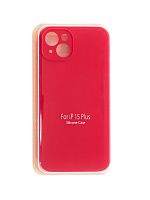 Купить Чехол-накладка для iPhone 15 Plus VEGLAS SILICONE CASE NL Защита камеры красная (14) оптом, в розницу в ОРЦ Компаньон