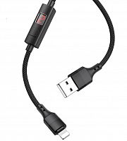 Купить Кабель USB Lightning 8Pin HOCO S13 Central control timing черный оптом, в розницу в ОРЦ Компаньон