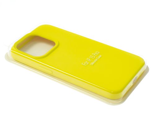 Чехол-накладка для iPhone 15 Pro VEGLAS SILICONE CASE NL закрытый лимонный (37) оптом, в розницу Центр Компаньон фото 2