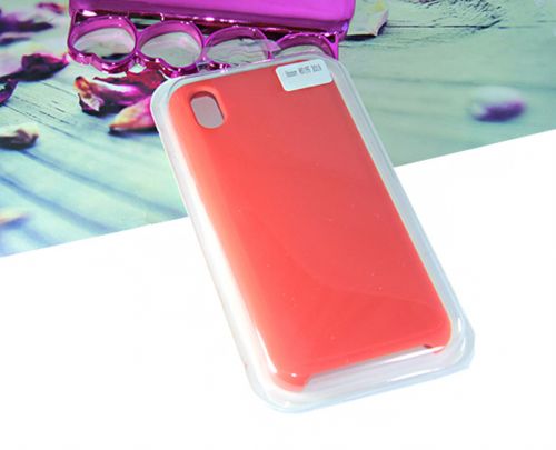 Чехол-накладка для HUAWEI Honor 8S/Y5 2019 SILICONE CASE NL красный (1) - фото