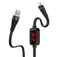 Купить Кабель USB Lightning 8Pin HOCO S4 Timing display 2.4A 1.2м черный оптом, в розницу в ОРЦ Компаньон