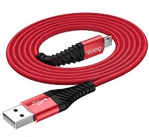 Купить Кабель USB Lightning 8Pin HOCO X38 Cool Charging 2.4A 1.0м красный оптом, в розницу в ОРЦ Компаньон
