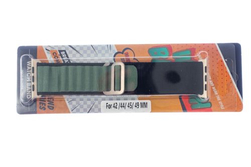 Ремешок для Apple Watch Alpine Loop 42/44mm черно-зеленый оптом, в розницу Центр Компаньон фото 3