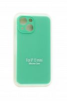 Чехол-накладка для iPhone 13 Mini VEGLAS SILICONE CASE Защита камеры ментоловый (50) - фото